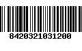 Código de Barras 8420321031200