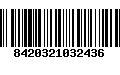 Código de Barras 8420321032436