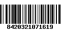 Código de Barras 8420321071619