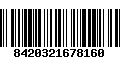 Código de Barras 8420321678160