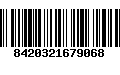 Código de Barras 8420321679068
