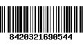Código de Barras 8420321690544