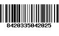 Código de Barras 8420335042025