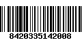 Código de Barras 8420335142008