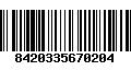 Código de Barras 8420335670204