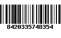 Código de Barras 8420335748354