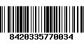 Código de Barras 8420335770034