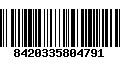 Código de Barras 8420335804791