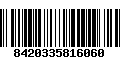 Código de Barras 8420335816060