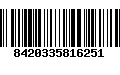 Código de Barras 8420335816251