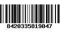 Código de Barras 8420335819047