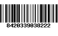 Código de Barras 8420339038222
