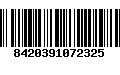 Código de Barras 8420391072325