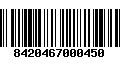 Código de Barras 8420467000450