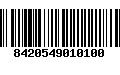 Código de Barras 8420549010100