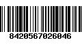 Código de Barras 8420567026046