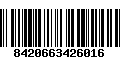 Código de Barras 8420663426016