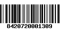 Código de Barras 8420720001309