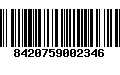 Código de Barras 8420759002346