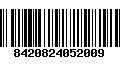 Código de Barras 8420824052009