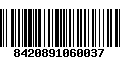 Código de Barras 8420891060037