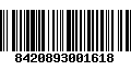 Código de Barras 8420893001618