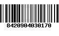 Código de Barras 8420904030170