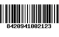 Código de Barras 8420941002123