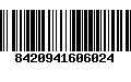 Código de Barras 8420941606024