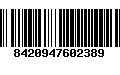 Código de Barras 8420947602389