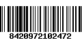 Código de Barras 8420972102472