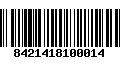 Código de Barras 8421418100014