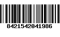 Código de Barras 8421542041986