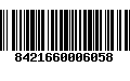 Código de Barras 8421660006058