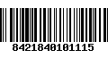 Código de Barras 8421840101115