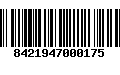 Código de Barras 8421947000175