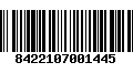 Código de Barras 8422107001445