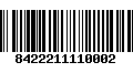 Código de Barras 8422211110002