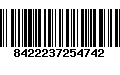 Código de Barras 8422237254742