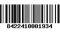 Código de Barras 8422410001934