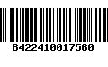 Código de Barras 8422410017560