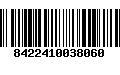 Código de Barras 8422410038060