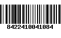 Código de Barras 8422410041084