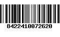 Código de Barras 8422410072620