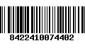 Código de Barras 8422410074402