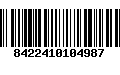 Código de Barras 8422410104987