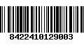 Código de Barras 8422410129003