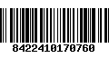 Código de Barras 8422410170760