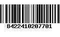 Código de Barras 8422410207701