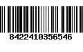 Código de Barras 8422410356546
